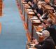 Сенатори Чеської Республіки аплодують під час публічних слухань щодо безпеки України у Сенаті, лютий 2026